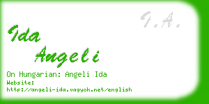 ida angeli business card